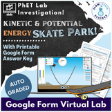 Kinetic & Potential Energy PhET Lab | Auto-graded Google F