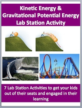 Preview of Kinetic and Gravitational Potential Energy - 7 Engaging Lab Station Activities