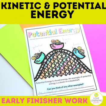 Preview of Energy Coloring Pages and Worksheets | 4th Grade 4-PS3 NGSS Early Finisher Work