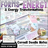 Kinetic and Potential Energy Doodle Notes | Middle School 