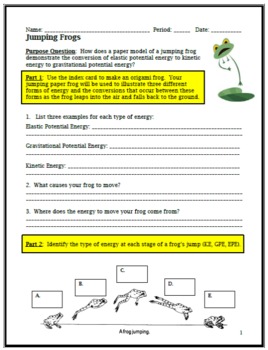 Kinetic And Potential Energy Jumping Frogs