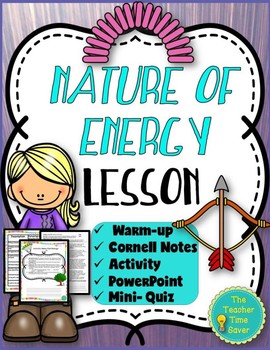 Preview of Kinetic and Potential Energy Notes Slides and Activity Energy Lesson