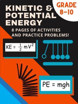 Preview of Kinetic and Potential Energy Workbook | Answer Key | EDITABLE