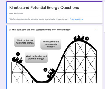 Kinetic and Potential Energy Worksheet by One Stop Science Store