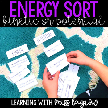 Preview of Kinetic and Potential Energy of Motion Sort Science Activity
