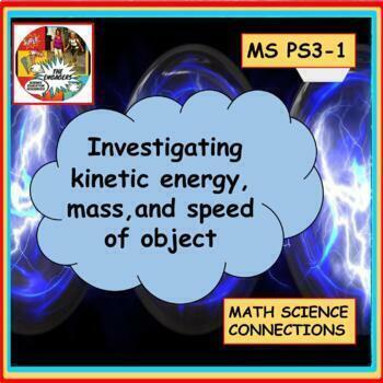 Preview of Kinetic energy, mass, and speed investigations NGSS MS PS3-1 CER 