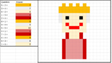 King Addition to 10 Pixel Art
