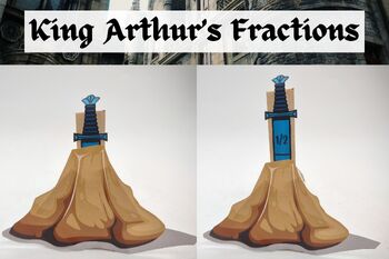 Preview of King Arthur's Fractions - Printable Math Activity - Print Off Art Project