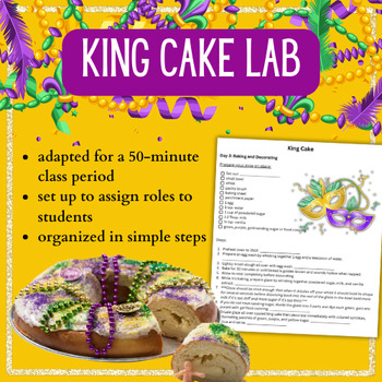 Preview of King Cake Baking Lab MARDIS GRAS Cooking Foods Lab