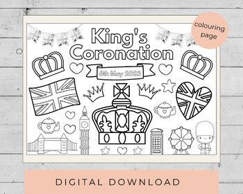 Preview of King Charles Coronation Colouring Page