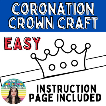 Preview of Birthday and Coronation Crown King Queen Headband Printable Craft Template