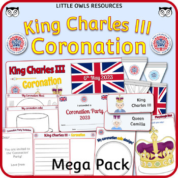 Preview of King Charles III Coronation Mega Pack -  activities, games, displays, puzzles