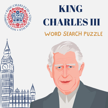 Preview of King Charles III Word Search Puzzle - King Charles III Coronation Activity