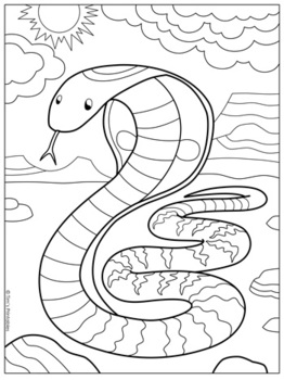 King Cobra Coloring Page, Free King Cobra Online Coloring