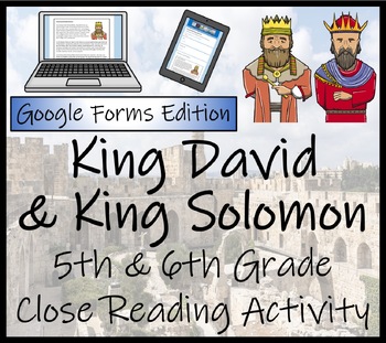 Preview of King David & King Solomon Close Reading Digital & Print | 5th Grade & 6th Grade