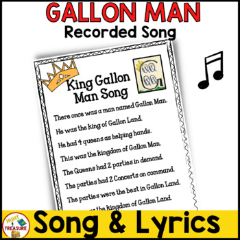 Preview of King Gallon Man Measurement and Conversions Song