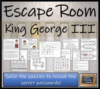 Preview of King George III Escape Room Activity