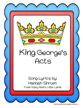 Preview of King George's Acts Song
