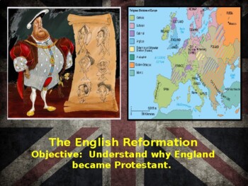 Preview of King Henry VIII (8th) and the English Reformation PowerPoint