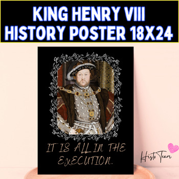 Preview of King Henry VIII Classroom Decor History Poster 18x24