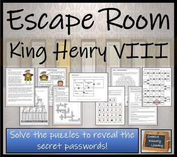 Preview of King Henry VIII Escape Room Activity