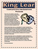 King Lear Analysis Questions Package