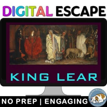 Preview of King Lear Digital Escape Room Review Game Activity