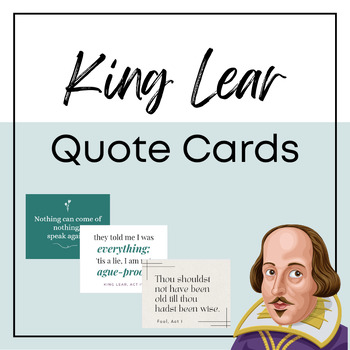 Preview of King Lear Quote Cards