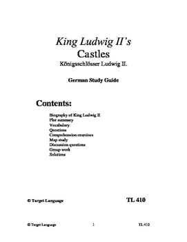 Preview of King Ludwig II's Castles, German Study Guide