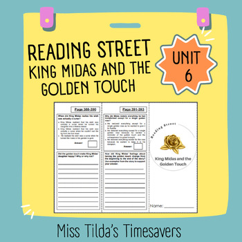King Midas And The Golden Touch Writing Worksheets Teaching