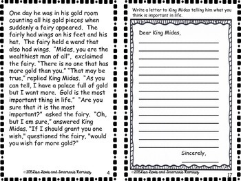 King Midas And The Golden Touch A One Week Reading Unit Booklet