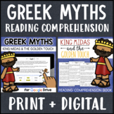 King Midas & the Golden Touch GREEK MYTH Comprehension Pri