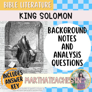 Preview of King Solomon: His Life Packet and Questions and Grading Key