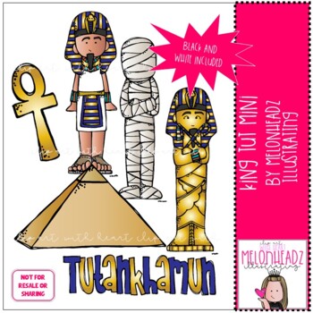 Preview of King Tut clip art MINI by Melonheadz Clipart
