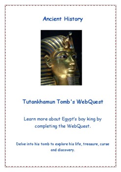 Preview of King Tutankahamen - WebQuest and Investigation w/Easel (Remote Learning)
