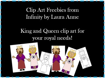 Preview of King and Queen Clip Art Freebies
