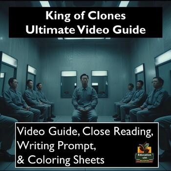 Preview of King of Clones Movie Guide Activities: Worksheet, Coloring, Reading, & More!