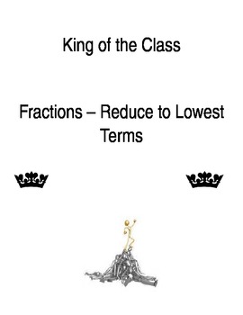 Preview of Fractions - Lowest Terms