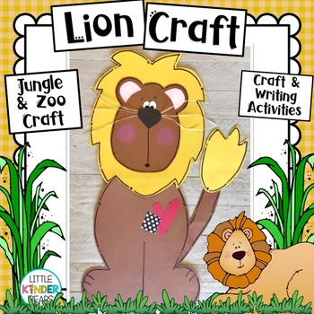 Preview of Lion Jungle and Zoo Craft | Class Book and Writing Activities