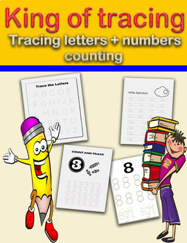 Preview of King of tracing tracing letters, numbers (1-10) + counting ( 1-10)