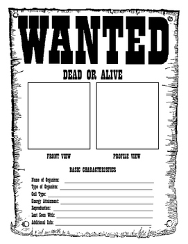 Kingdom Classification Wanted Poster by Works by Shannon | TPT