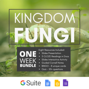 Preview of Kingdom Fungi Bundle - Google Slides, Form, Activities, etc. | REMOTE LEARNING