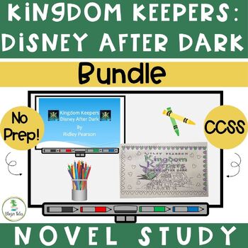 Preview of Kingdom Keepers Disney After Dark Novel Study PowerPoint & FCF Coloring Sheets