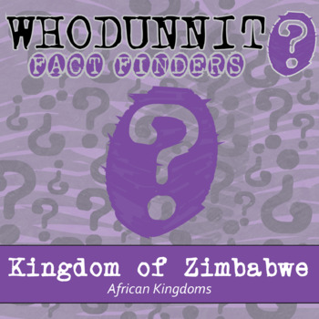 Preview of Kingdom of Zimbabwe Whodunnit Activity - Printable & Digital Game Options