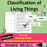 Classification Worksheet with 6 Kingdoms of Life Article a