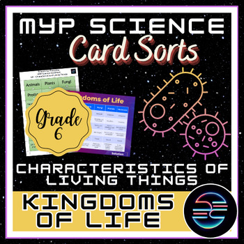 Preview of Kingdoms of Life Card Sort - Characteristics of Living Things - G6 MYP Science