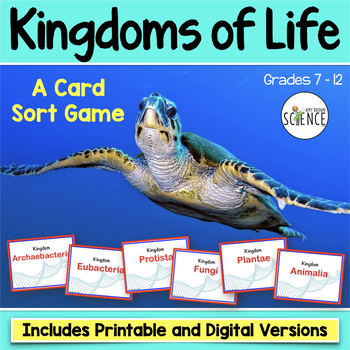 Preview of Classification of Living Things Kingdoms Card Sort Game