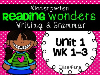 Preview of Kindergarten Reading Wonders Unit 1 Writing