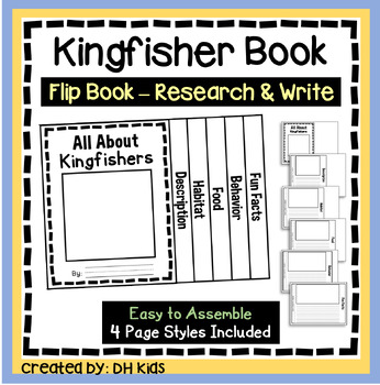 Preview of Kingfisher Report, Science Flip Book Research Project, Bird Writing