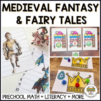 Preview of Preschool Medieval Fantasy and Fairy Tales Activity pack